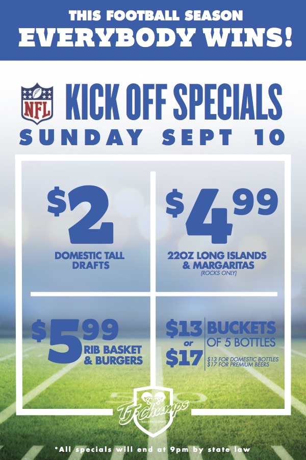 football season kick off specials