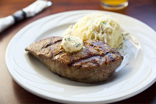 steak and potatoes