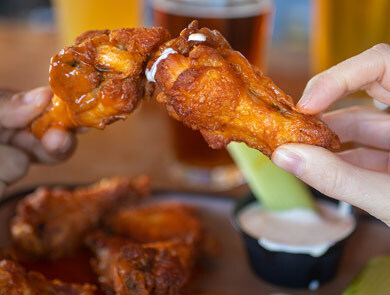 Basket of bbq wings