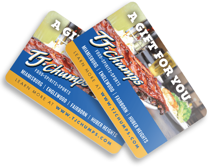 TJ Chumps gift cards